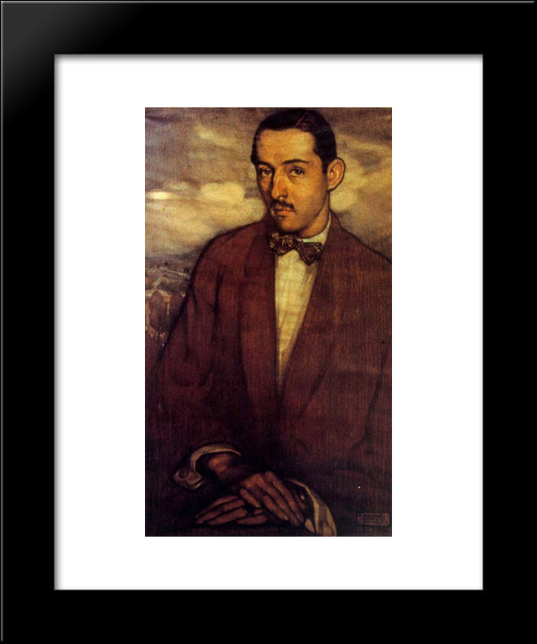 Manuel Toussaint 20x24 Black Modern Wood Framed Art Print Poster by Herran, Saturnino