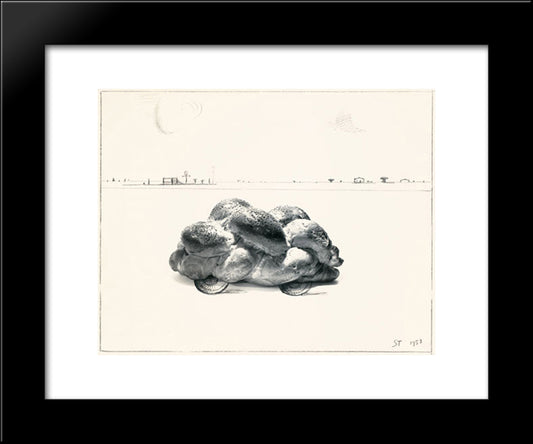 Car 20x24 Black Modern Wood Framed Art Print Poster by Steinberg, Saul