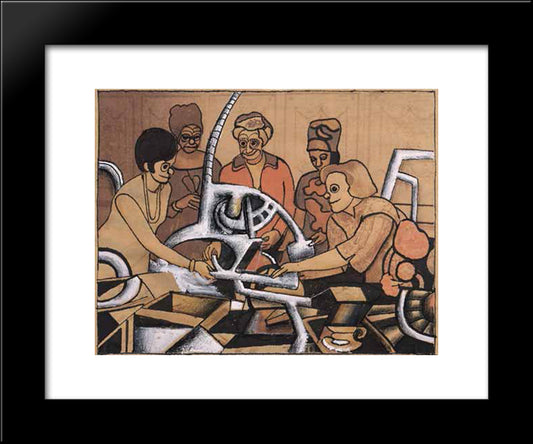 Georgetown Cuisine 20x24 Black Modern Wood Framed Art Print Poster by Steinberg, Saul