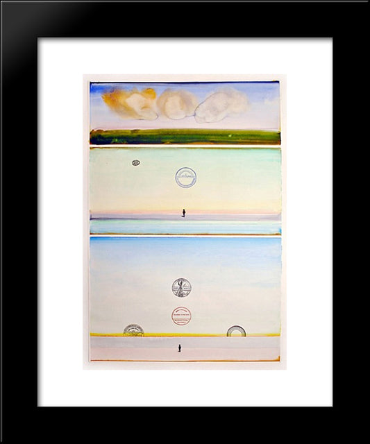 Japanese Sunset, #16 20x24 Black Modern Wood Framed Art Print Poster by Steinberg, Saul