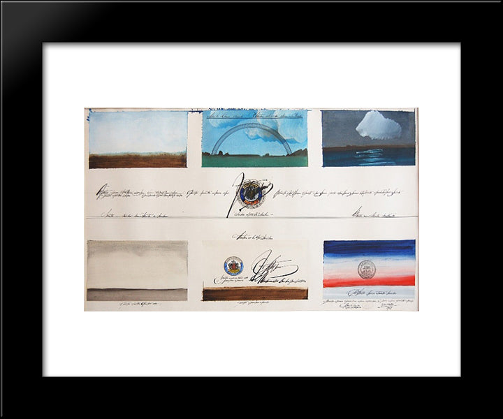 Louse Point 20x24 Black Modern Wood Framed Art Print Poster by Steinberg, Saul