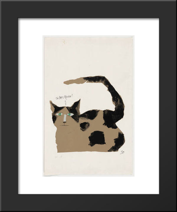 The Paris Review 20x24 Black Modern Wood Framed Art Print Poster by Steinberg, Saul