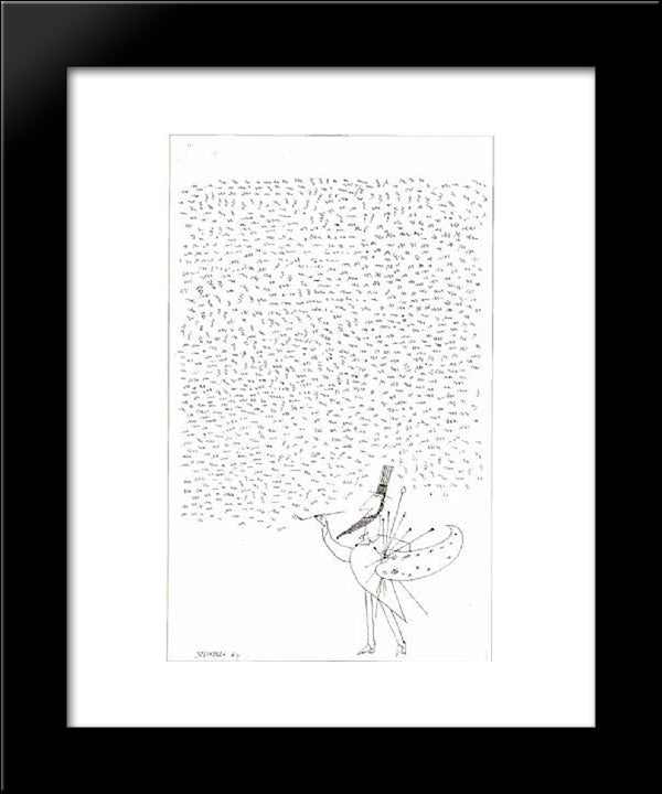 Uncle Sam U.S.A. 20x24 Black Modern Wood Framed Art Print Poster by Steinberg, Saul