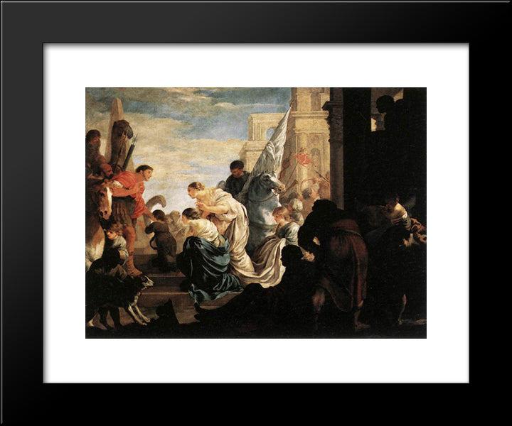 A Scene From Roman History 20x24 Black Modern Wood Framed Art Print Poster by Bourdon, Sebastien