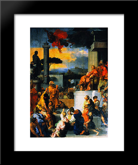 The Fall Of Simon Magus 20x24 Black Modern Wood Framed Art Print Poster by Bourdon, Sebastien