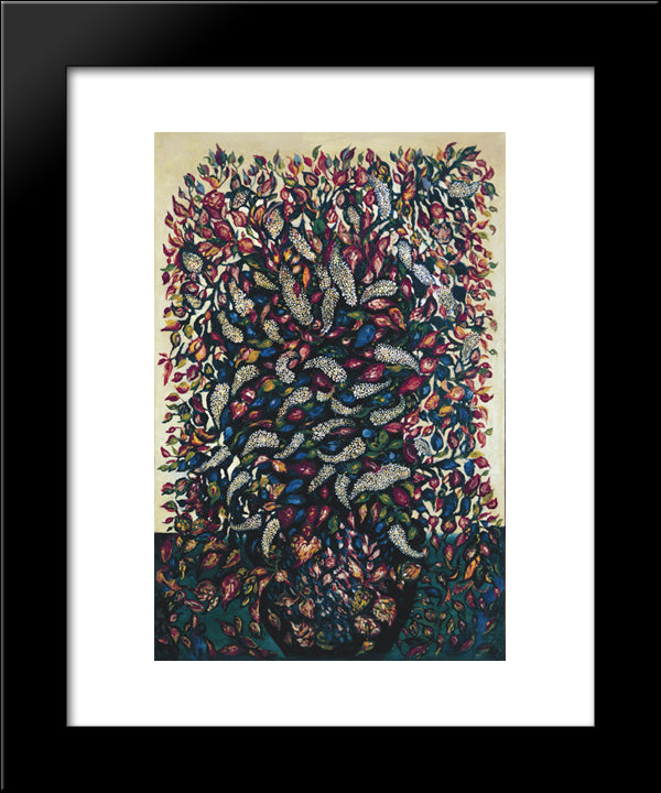Fleurs Et Fruits 20x24 Black Modern Wood Framed Art Print Poster by Louis, Seraphine