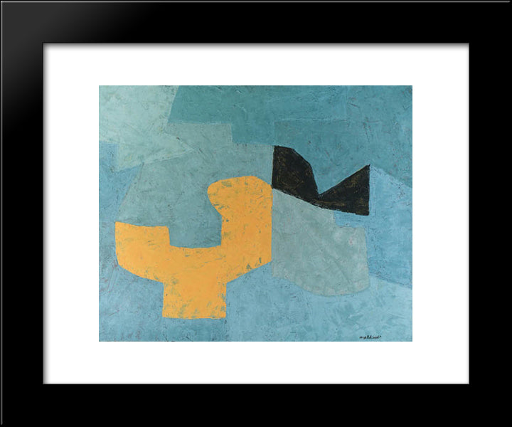 Composition 20x24 Black Modern Wood Framed Art Print Poster by Poliakoff, Serge