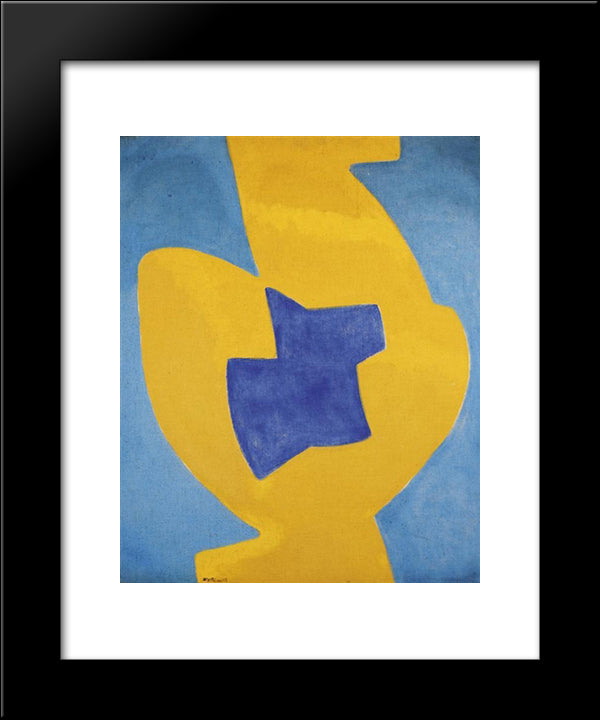 Composition Abstraite 20x24 Black Modern Wood Framed Art Print Poster by Poliakoff, Serge