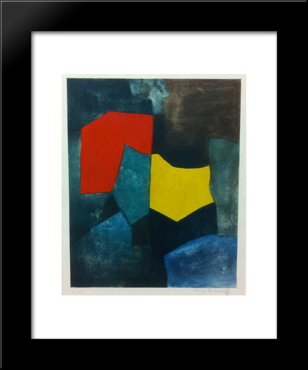 Xvi 20x24 Black Modern Wood Framed Art Print Poster by Poliakoff, Serge