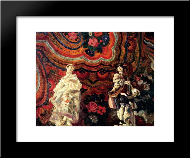 Saxon Figurines 20x24 Black Modern Wood Framed Art Print Poster by Sudeikin, Serge