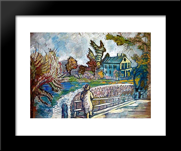 View From The Bridge 20x24 Black Modern Wood Framed Art Print Poster by Sudeikin, Serge