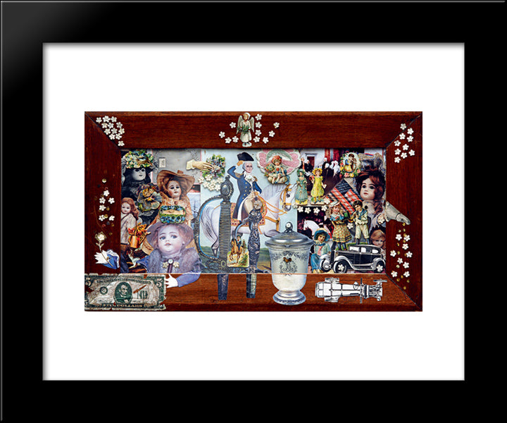 Elections At Puppets 20x24 Black Modern Wood Framed Art Print Poster by Parajanov, Sergei