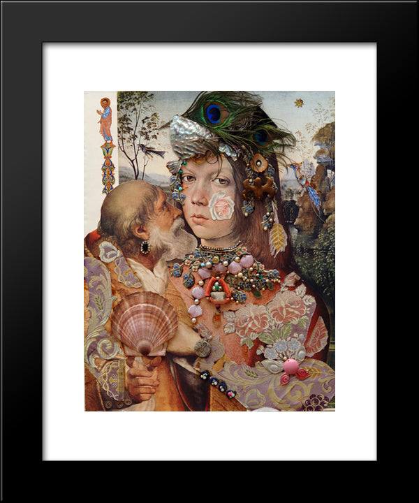 Repentance.Variation On Themes By Pinturicchio And Raphael.(Dedicated To Vasily Katanyan) 20x24 Black Modern Wood Framed Art Print Poster by Parajanov, Sergei