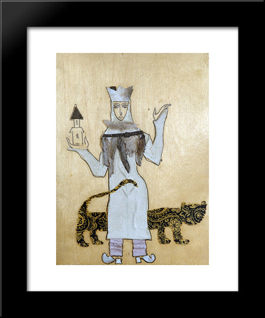 The Sketch To The Movie Colour Of Pomegranate. Qween 20x24 Black Modern Wood Framed Art Print Poster by Parajanov, Sergei