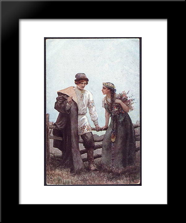 A Serious Question 20x24 Black Modern Wood Framed Art Print Poster by Solomko, Sergey