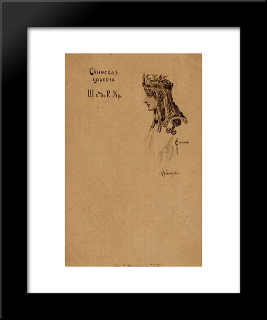 Age Scythian Tsarevna.Iii Th Century Bc 20x24 Black Modern Wood Framed Art Print Poster by Solomko, Sergey