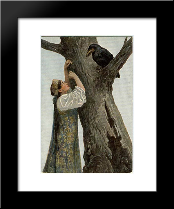Conversation 20x24 Black Modern Wood Framed Art Print Poster by Solomko, Sergey