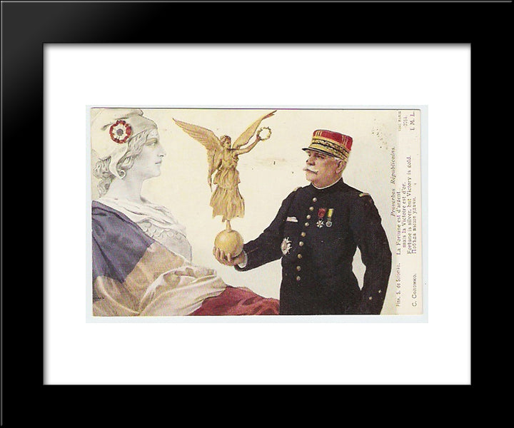 Fortune Is Silver But Victory Is Gold 20x24 Black Modern Wood Framed Art Print Poster by Solomko, Sergey