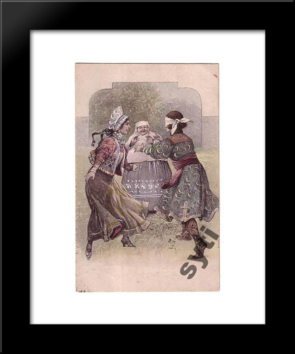 Hide And Seek 20x24 Black Modern Wood Framed Art Print Poster by Solomko, Sergey