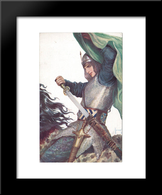 Nastassja Korolevichna 20x24 Black Modern Wood Framed Art Print Poster by Solomko, Sergey