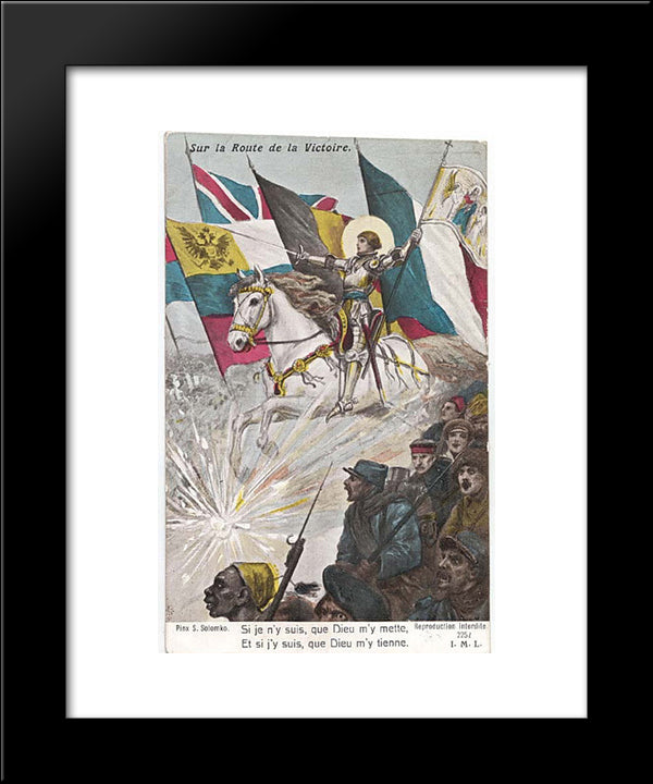 On The Way To Victory 20x24 Black Modern Wood Framed Art Print Poster by Solomko, Sergey