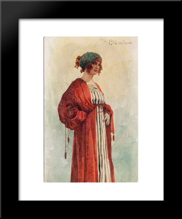 Parisian 20x24 Black Modern Wood Framed Art Print Poster by Solomko, Sergey