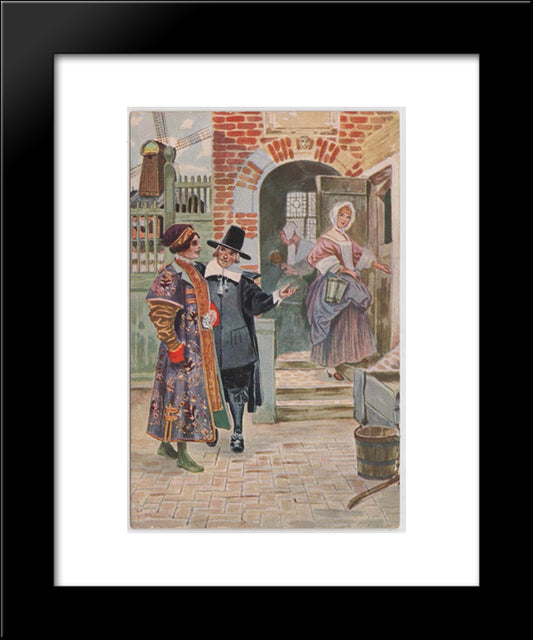 Russian In The Netherlands At The Time Of Peter The Great 20x24 Black Modern Wood Framed Art Print Poster by Solomko, Sergey