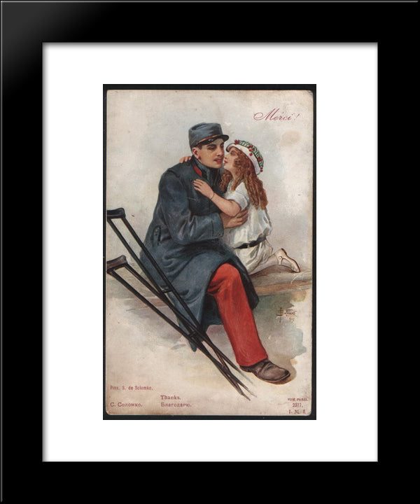 Thanks 20x24 Black Modern Wood Framed Art Print Poster by Solomko, Sergey