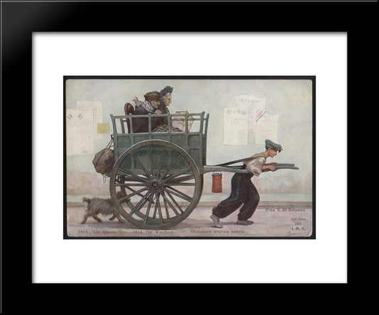 The Wreckage 20x24 Black Modern Wood Framed Art Print Poster by Solomko, Sergey