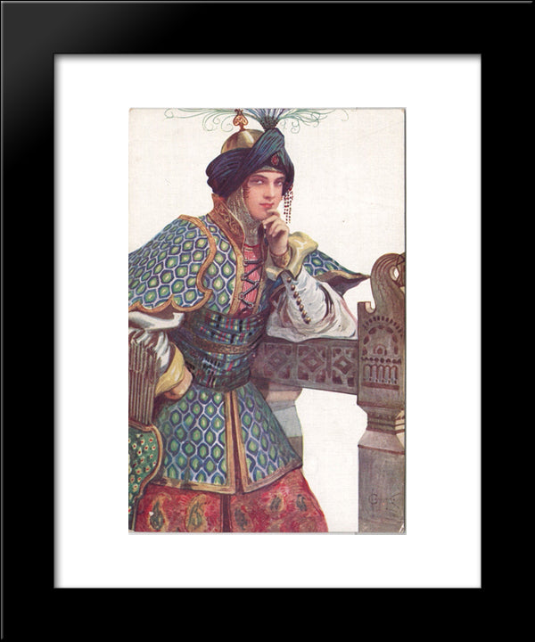 Vasilisa Mikulishna 20x24 Black Modern Wood Framed Art Print Poster by Solomko, Sergey