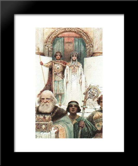 Wedding Ceremony. Middle Ages. 20x24 Black Modern Wood Framed Art Print Poster by Solomko, Sergey