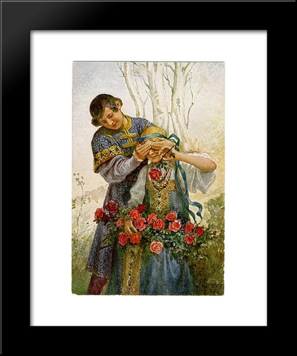 Who 20x24 Black Modern Wood Framed Art Print Poster by Solomko, Sergey