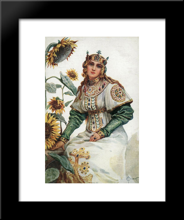 Zabava Putyatichna 20x24 Black Modern Wood Framed Art Print Poster by Solomko, Sergey