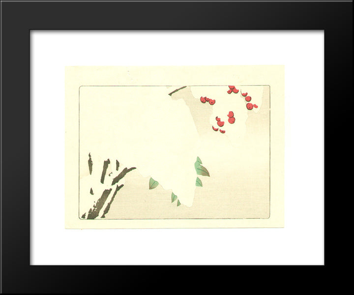 Nandin Tree - Hana Kurabe 20x24 Black Modern Wood Framed Art Print Poster by Zeshin, Shibata