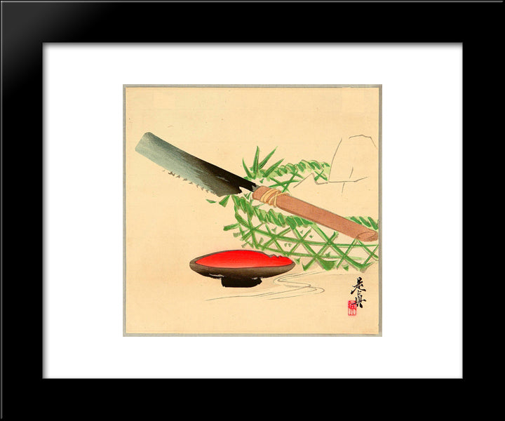 Still Life 20x24 Black Modern Wood Framed Art Print Poster by Zeshin, Shibata