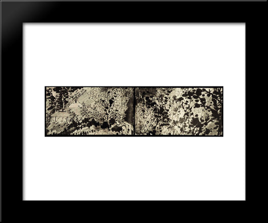 10,000 Ugly Inkblots 20x24 Black Modern Wood Framed Art Print Poster by Shitao