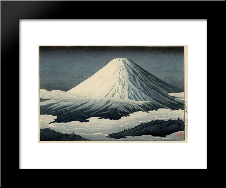 Nearby Omuro 20x24 Black Modern Wood Framed Art Print Poster by Takahashi, Shotei