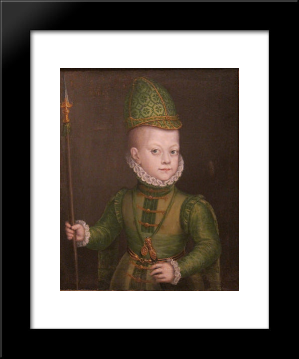 Portrait Of A Boy At The Spanish Court 20x24 Black Modern Wood Framed Art Print Poster by Anguissola, Sofonisba
