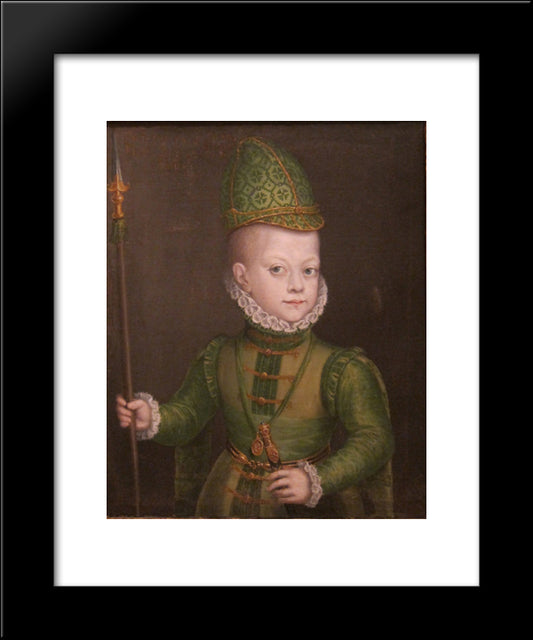 Portrait Of A Boy At The Spanish Court 20x24 Black Modern Wood Framed Art Print Poster by Anguissola, Sofonisba