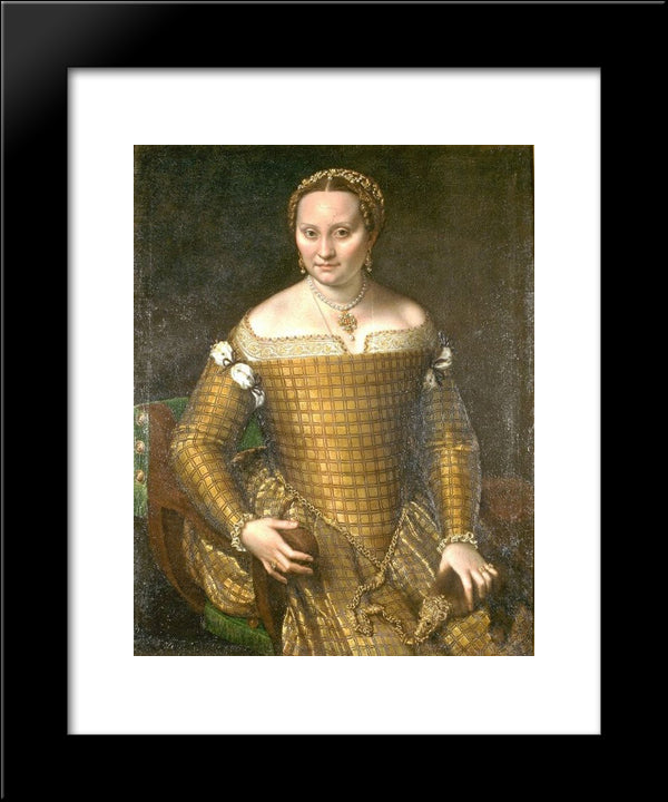 Portrait Of Bianca Ponzoni Anguissola, The Artist'S Mother 20x24 Black Modern Wood Framed Art Print Poster by Anguissola, Sofonisba