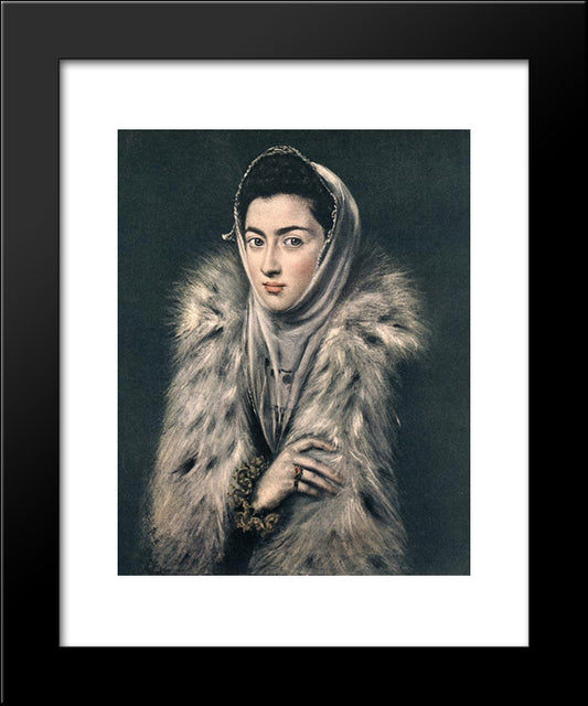 Portrait Of Caterina Micaela Of Spain 20x24 Black Modern Wood Framed Art Print Poster by Anguissola, Sofonisba