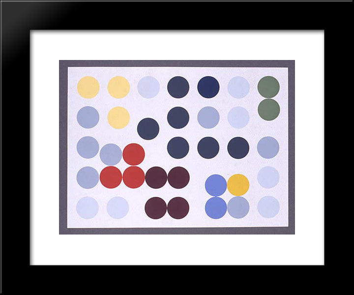 Composition Dans Un Cercle 20x24 Black Modern Wood Framed Art Print Poster by Taeuber Arp, Sophie