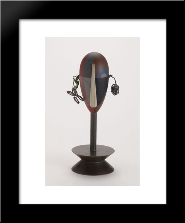 Dada Head 20x24 Black Modern Wood Framed Art Print Poster by Taeuber Arp, Sophie