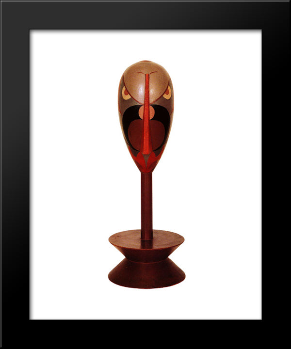 Dada-Kopf (Portrait Of Hans Arp) 20x24 Black Modern Wood Framed Art Print Poster by Taeuber Arp, Sophie