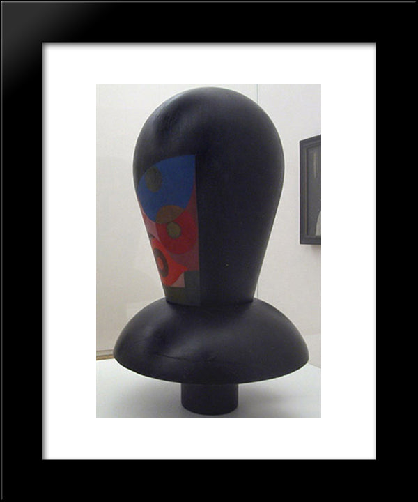 Head 20x24 Black Modern Wood Framed Art Print Poster by Taeuber Arp, Sophie
