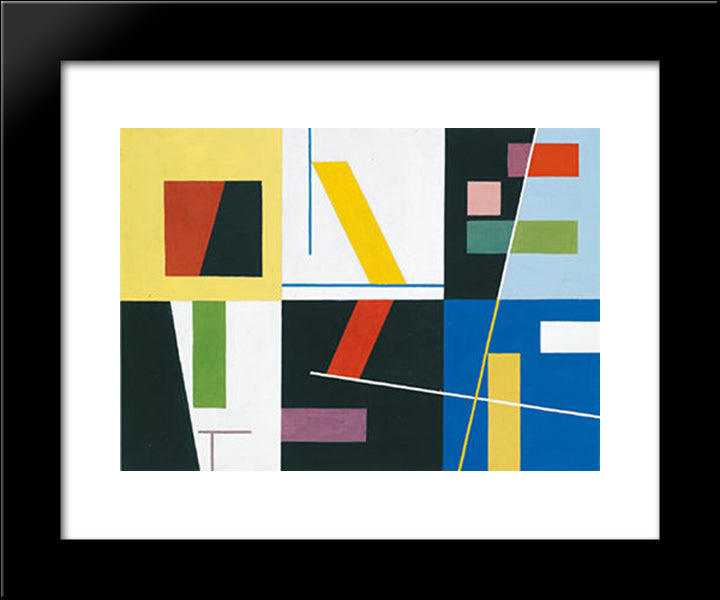 Unknown Title 20x24 Black Modern Wood Framed Art Print Poster by Taeuber Arp, Sophie