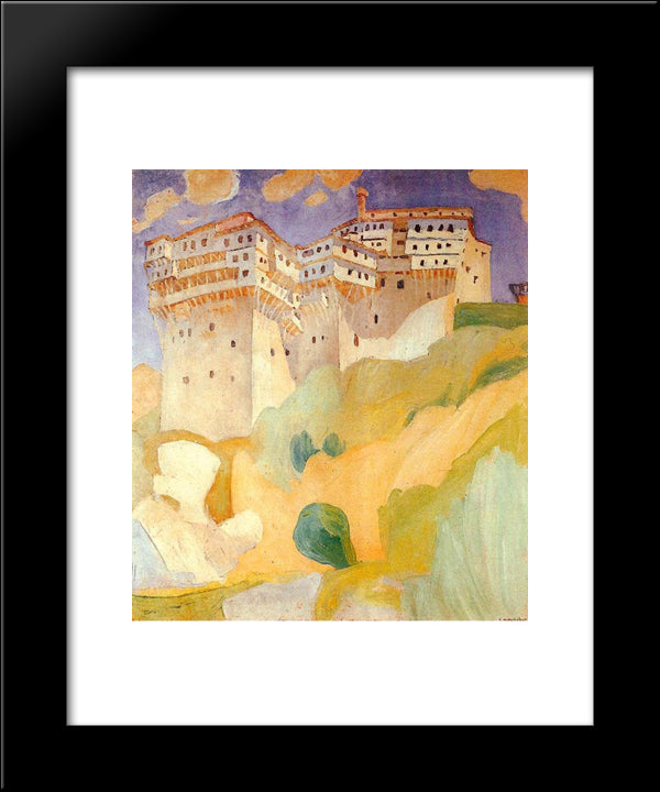 Abbey Dionysiou 20x24 Black Modern Wood Framed Art Print Poster by Papaloukas, Spyros