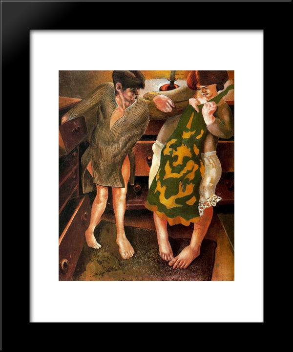 Choosing A Petticoat 20x24 Black Modern Wood Framed Art Print Poster by Spencer, Stanley