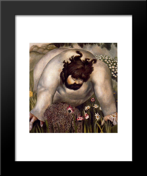Christ In The Wilderness - Consider The Lilies 20x24 Black Modern Wood Framed Art Print Poster by Spencer, Stanley