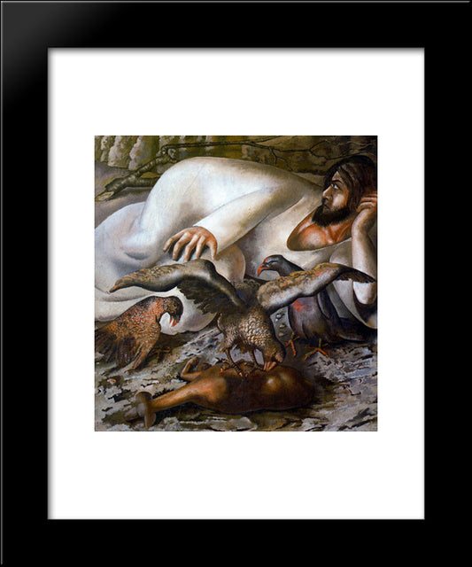 Christ In The Wilderness - The Eagles 20x24 Black Modern Wood Framed Art Print Poster by Spencer, Stanley